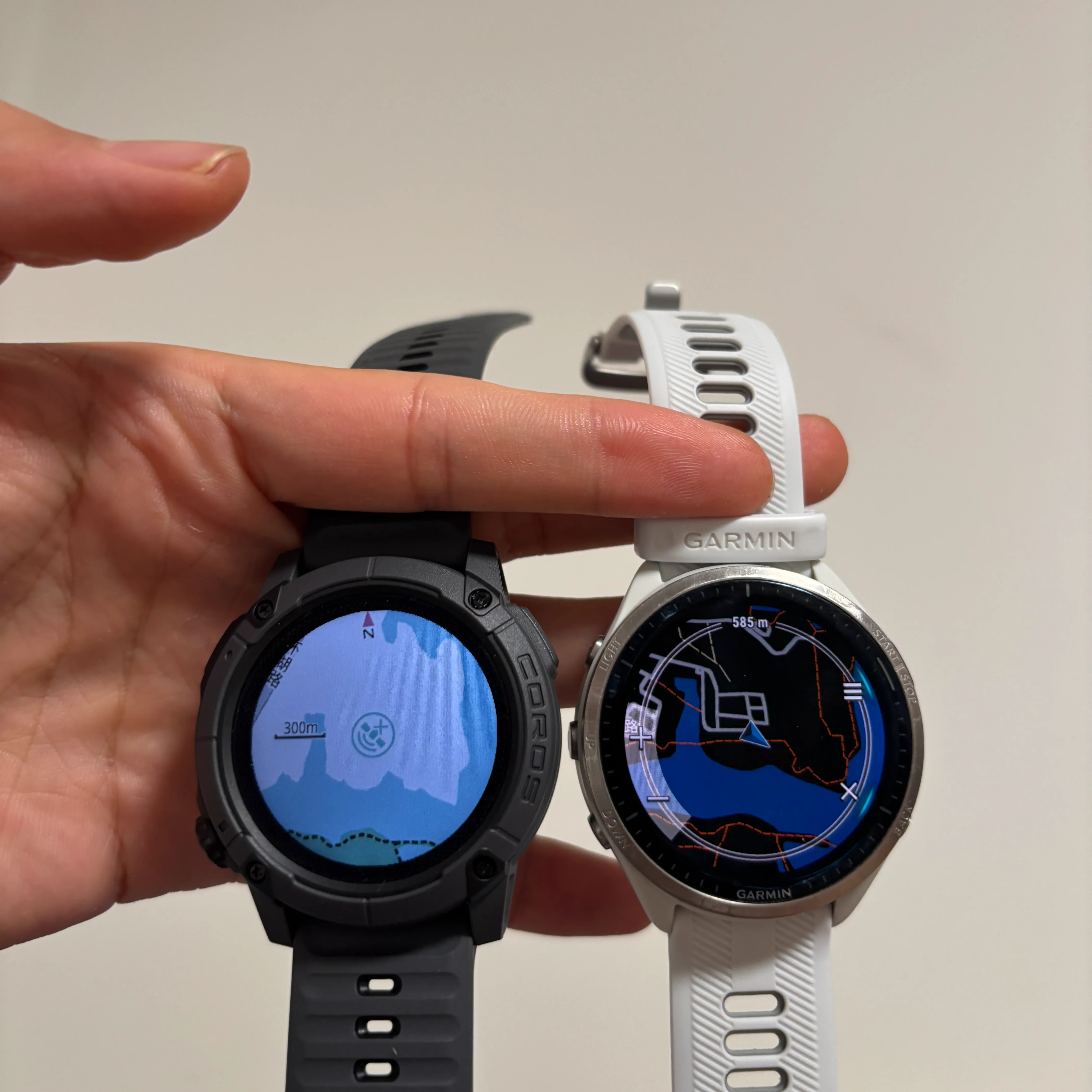 Nomad和佳明Forerunner 965地图对比，佳明965已经代表了当前佳明地图的顶级水平