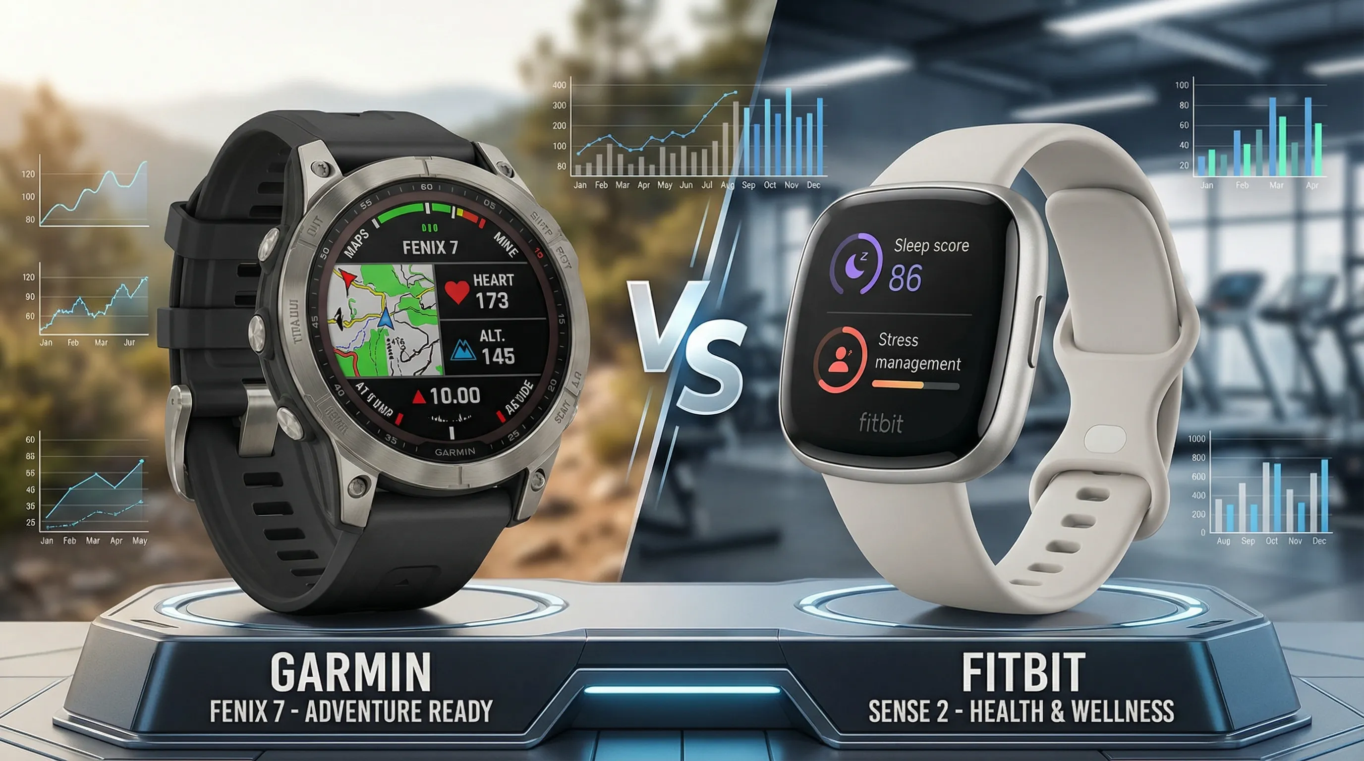 Garmin 对比 Fitbit(2026年):健康追踪器还是性能手表?